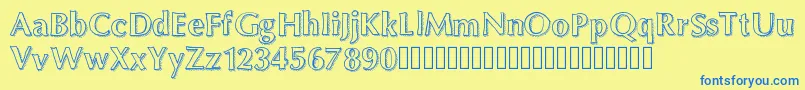 Maximum Font – Blue Fonts on Yellow Background