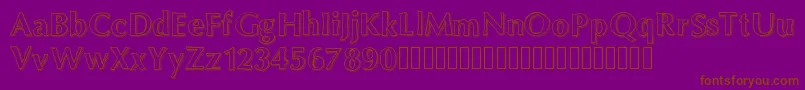 Maximum Font – Brown Fonts on Purple Background