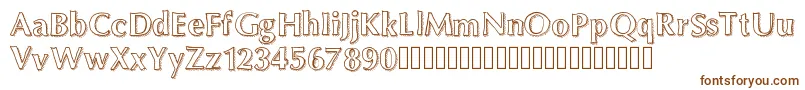 Maximum-fontti – ruskeat fontit valkoisella taustalla