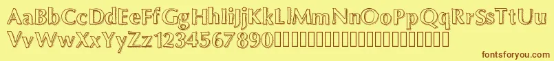 Maximum Font – Brown Fonts on Yellow Background