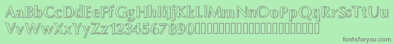 Maximum Font – Gray Fonts on Green Background