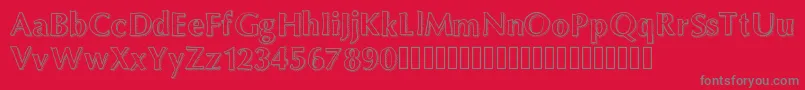 Maximum Font – Gray Fonts on Red Background