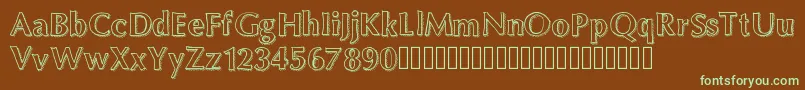 Maximum Font – Green Fonts on Brown Background