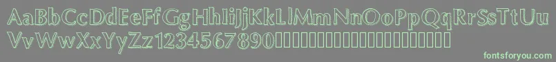Maximum-Schriftart – Grüne Schriften auf grauem Hintergrund