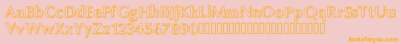 Maximum Font – Orange Fonts on Pink Background