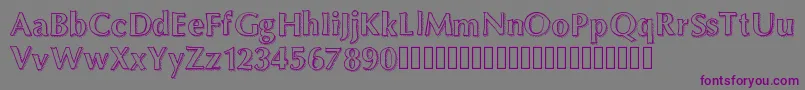 Czcionka Maximum – fioletowe czcionki na szarym tle