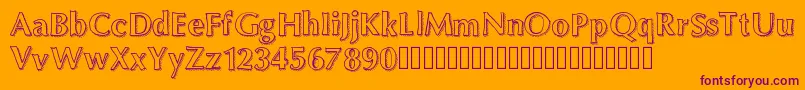 Maximum Font – Purple Fonts on Orange Background