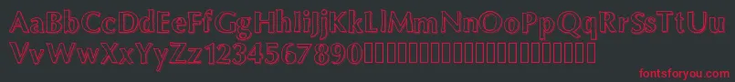 Maximum Font – Red Fonts on Black Background