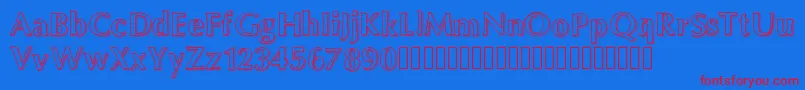 Maximum Font – Red Fonts on Blue Background