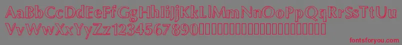 Maximum Font – Red Fonts on Gray Background