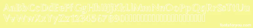 Maximum Font – White Fonts on Yellow Background