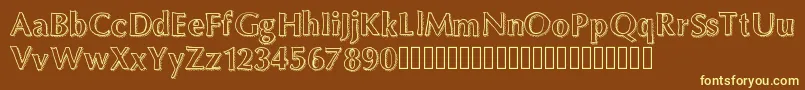 Maximum Font – Yellow Fonts on Brown Background