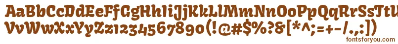 Шрифт KavoonRegular – коричневые шрифты на белом фоне