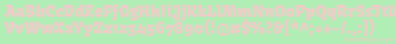 KavoonRegular Font – Pink Fonts on Green Background