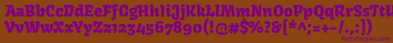 Шрифт KavoonRegular – фиолетовые шрифты на коричневом фоне