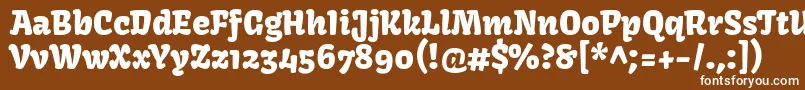 Шрифт KavoonRegular – белые шрифты на коричневом фоне