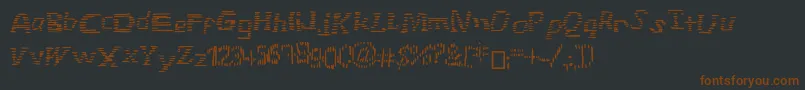 Czcionka Stripefont – brązowe czcionki na czarnym tle