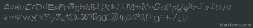 Fonte Stripefont – fontes cinzas em um fundo preto