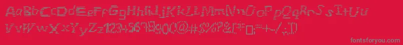 Czcionka Stripefont – szare czcionki na czerwonym tle