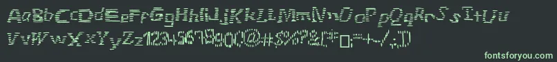 Stripefont-Schriftart – Grüne Schriften auf schwarzem Hintergrund