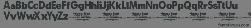 ABugSLifeDebugged-fontti – mustat fontit harmaalla taustalla