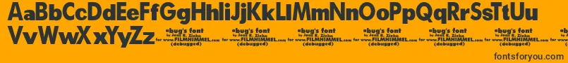 ABugSLifeDebugged Font – Black Fonts on Orange Background
