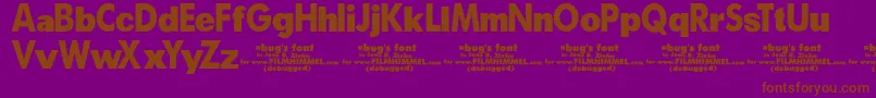 ABugSLifeDebugged Font – Brown Fonts on Purple Background