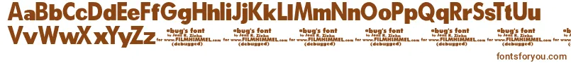 ABugSLifeDebugged Font – Brown Fonts on White Background