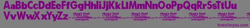 ABugSLifeDebugged Font – Purple Fonts on Gray Background