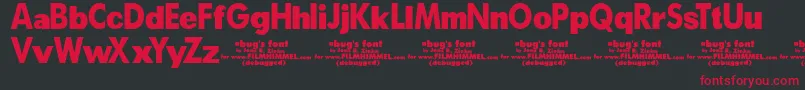 ABugSLifeDebugged Font – Red Fonts on Black Background