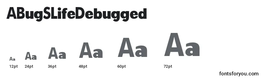 ABugSLifeDebugged Font Sizes
