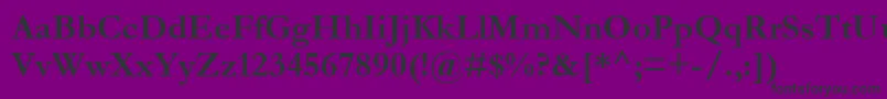 GaramondРџРѕР»СѓР¶РёСЂРЅС‹Р№-fontti – mustat fontit violetilla taustalla