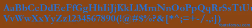 GaramondРџРѕР»СѓР¶РёСЂРЅС‹Р№ Font – Blue Fonts on Brown Background