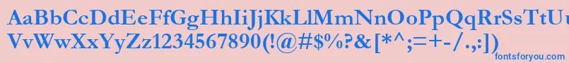 GaramondРџРѕР»СѓР¶РёСЂРЅС‹Р№ Font – Blue Fonts on Pink Background