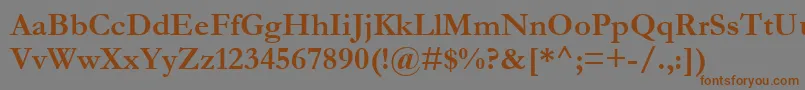 GaramondРџРѕР»СѓР¶РёСЂРЅС‹Р№ Font – Brown Fonts on Gray Background