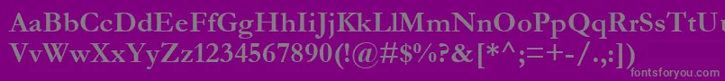 GaramondРџРѕР»СѓР¶РёСЂРЅС‹Р№ Font – Gray Fonts on Purple Background