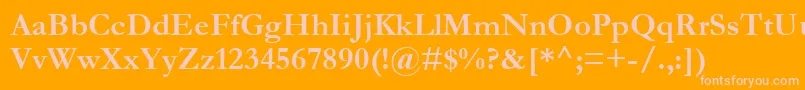 GaramondРџРѕР»СѓР¶РёСЂРЅС‹Р№ Font – Pink Fonts on Orange Background