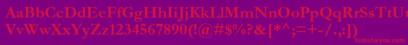 GaramondРџРѕР»СѓР¶РёСЂРЅС‹Р№ Font – Red Fonts on Purple Background