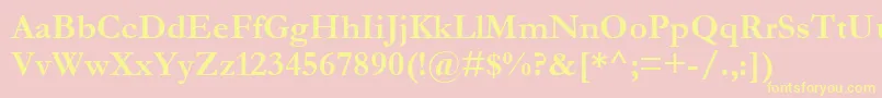 GaramondРџРѕР»СѓР¶РёСЂРЅС‹Р№ Font – Yellow Fonts on Pink Background