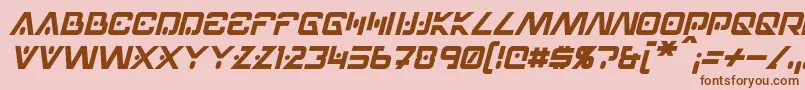 Czcionka HellpointItalic – brązowe czcionki na różowym tle