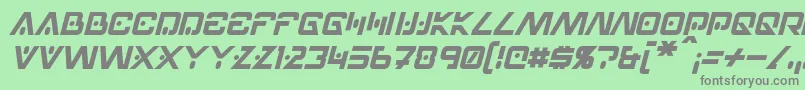 HellpointItalic Font – Gray Fonts on Green Background
