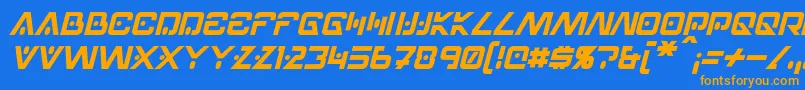 HellpointItalic Font – Orange Fonts on Blue Background
