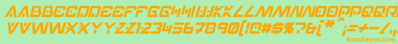 HellpointItalic Font – Orange Fonts on Green Background