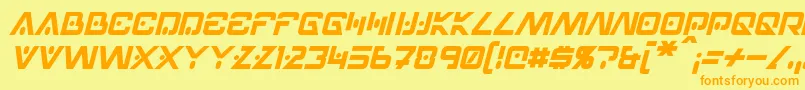 HellpointItalic Font – Orange Fonts on Yellow Background