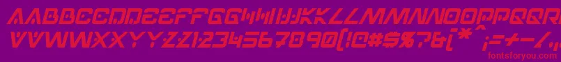 Fonte HellpointItalic – fontes vermelhas em um fundo violeta