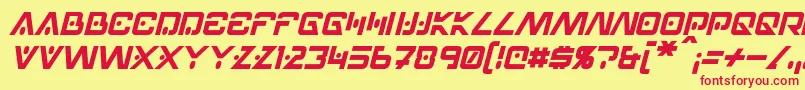 HellpointItalic Font – Red Fonts on Yellow Background