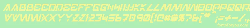 HellpointItalic Font – Yellow Fonts on Green Background