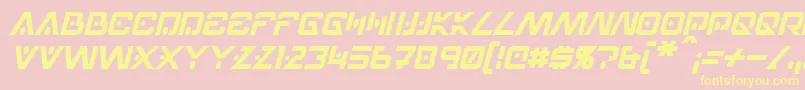 HellpointItalic Font – Yellow Fonts on Pink Background