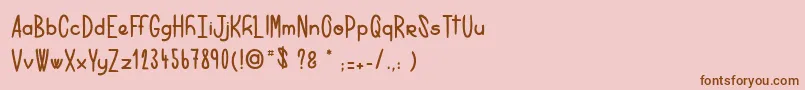 Шрифт Rightbalance – коричневые шрифты на розовом фоне