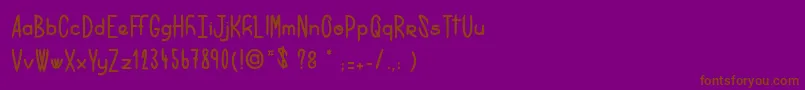 Rightbalance Font – Brown Fonts on Purple Background